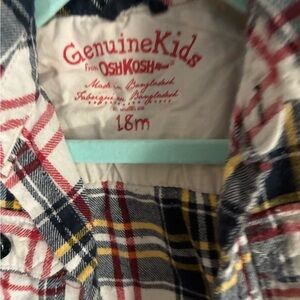 OshKosh B'gosh Multicolor Plaid Button Down Shirt 18M